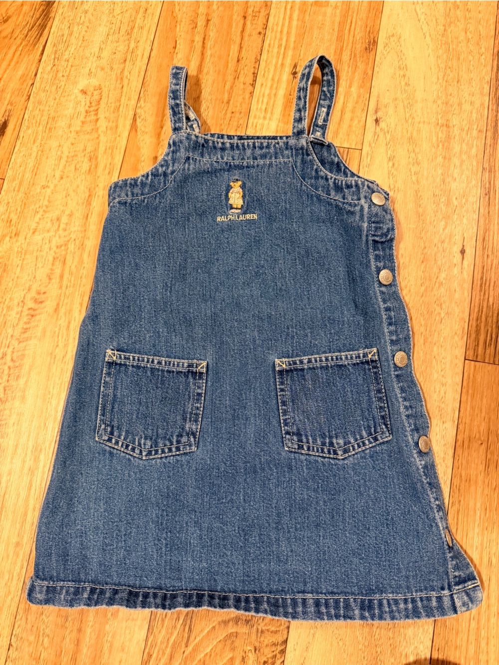 Ralph Lauren Blue Denim Pinafore Apron Dress
